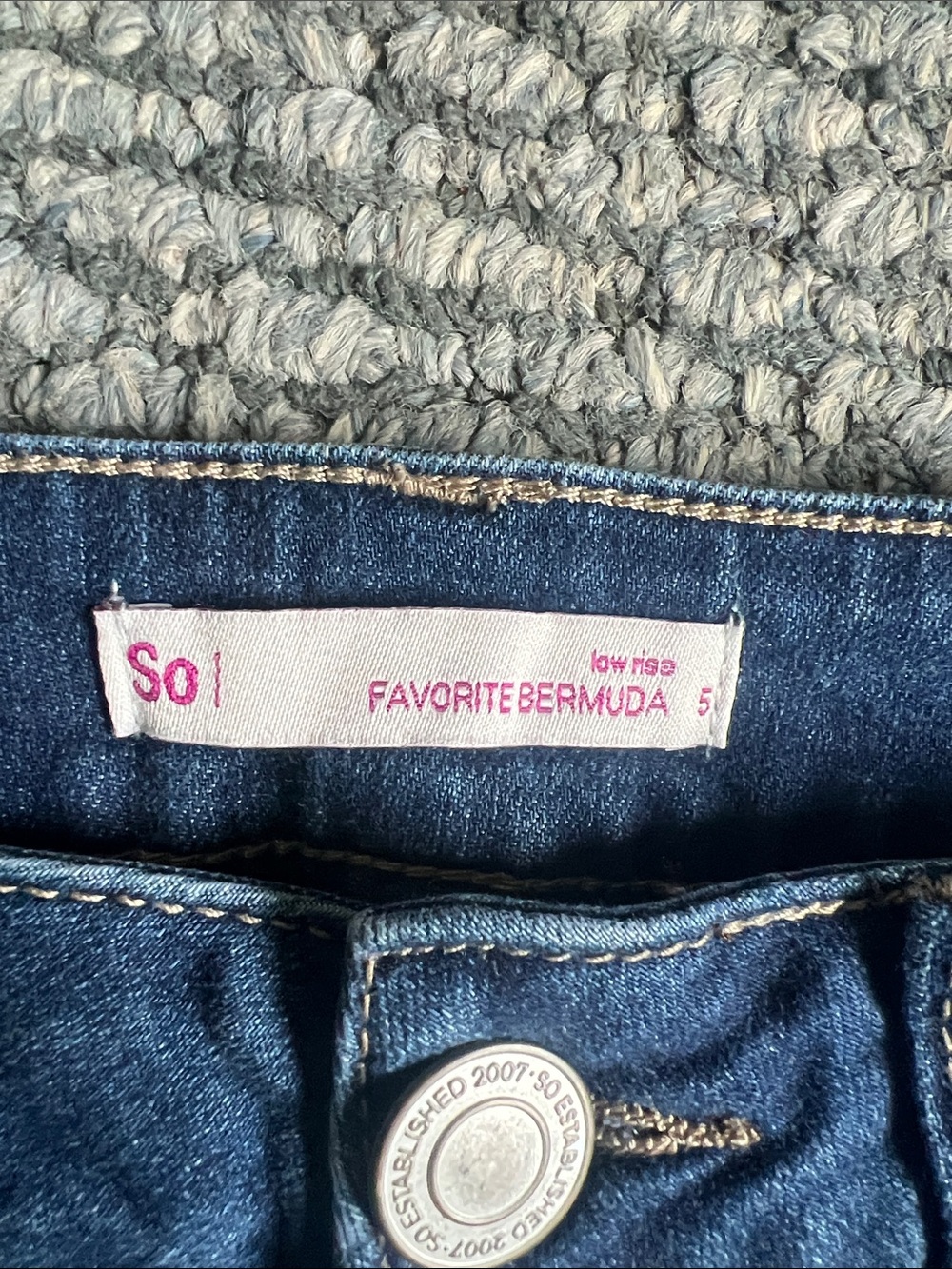 SO Favorite Bermuda Denim Shorts - Dark Blue